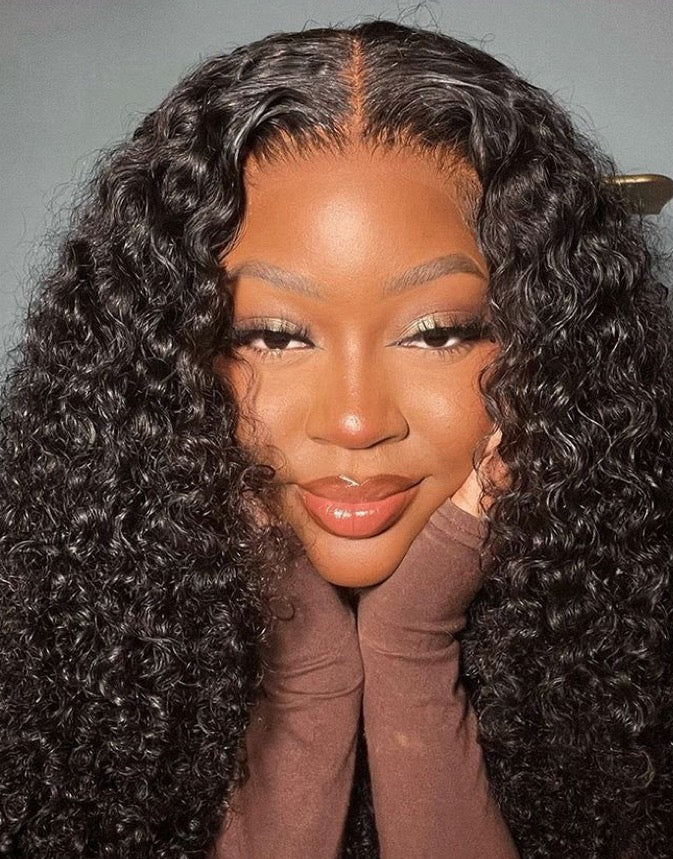 Double Drawn Wear And Go Water Weave With 5 X5 Lace Wigs Remorehair